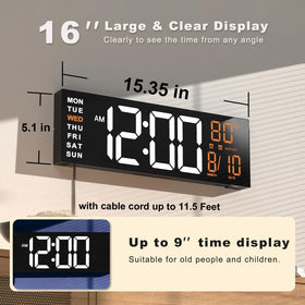 JALL remote control included for easy clock setup.