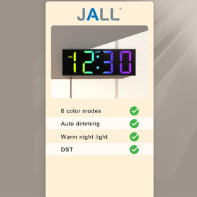 Versatile placement makes JALL clock suit living rooms, classrooms, and bedrooms.