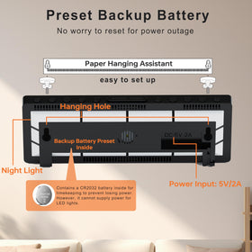 JALL 6.5-foot power cord supports easy placement.
