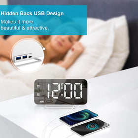 JALL dual alarms with snooze offer flexible wake-up options.