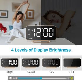 JALL 6.7-inch HD display doubles as a compact vanity mirror.