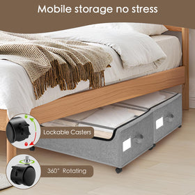 JALUNIVERSAL TRI 85L capacity stores clothes, shoes, and toys under beds.