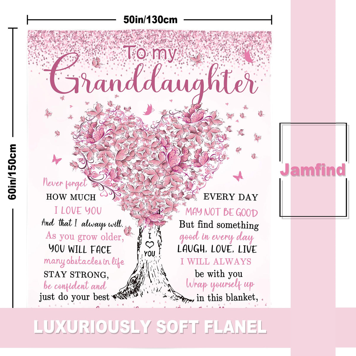 Jamfind cozy throw for couch, bed, or car rides.