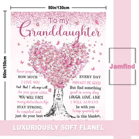 Jamfind cozy throw for couch, bed, or car rides.