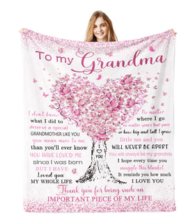 Jamfind grandma gift blanket with heart design, a warm, heartfelt present.