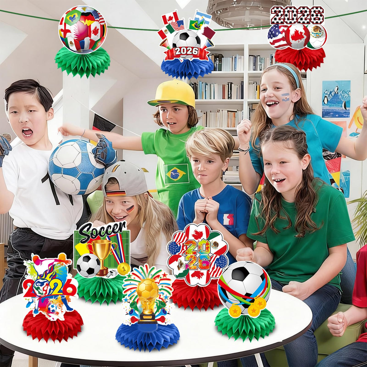 JAmpoL 6.5 inch honeycomb centerpiece offers versatile use for celebrations.