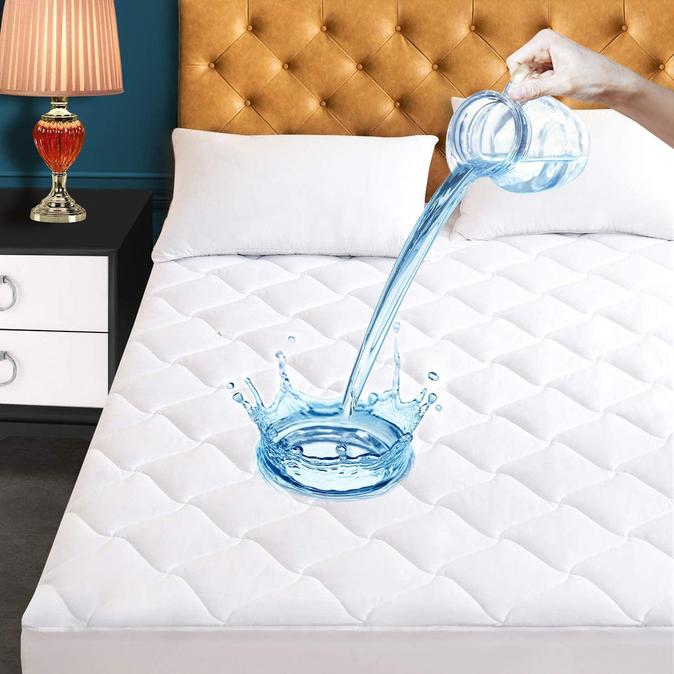 JamRest king-size quilted fitted mattress pad top surface delivers silky softness for comfortable sleep.