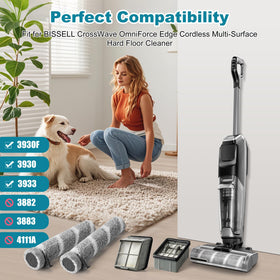 Janedtcyy CrossWave OmniForce Edge ZeroGap brush roll removes pet hair and debris