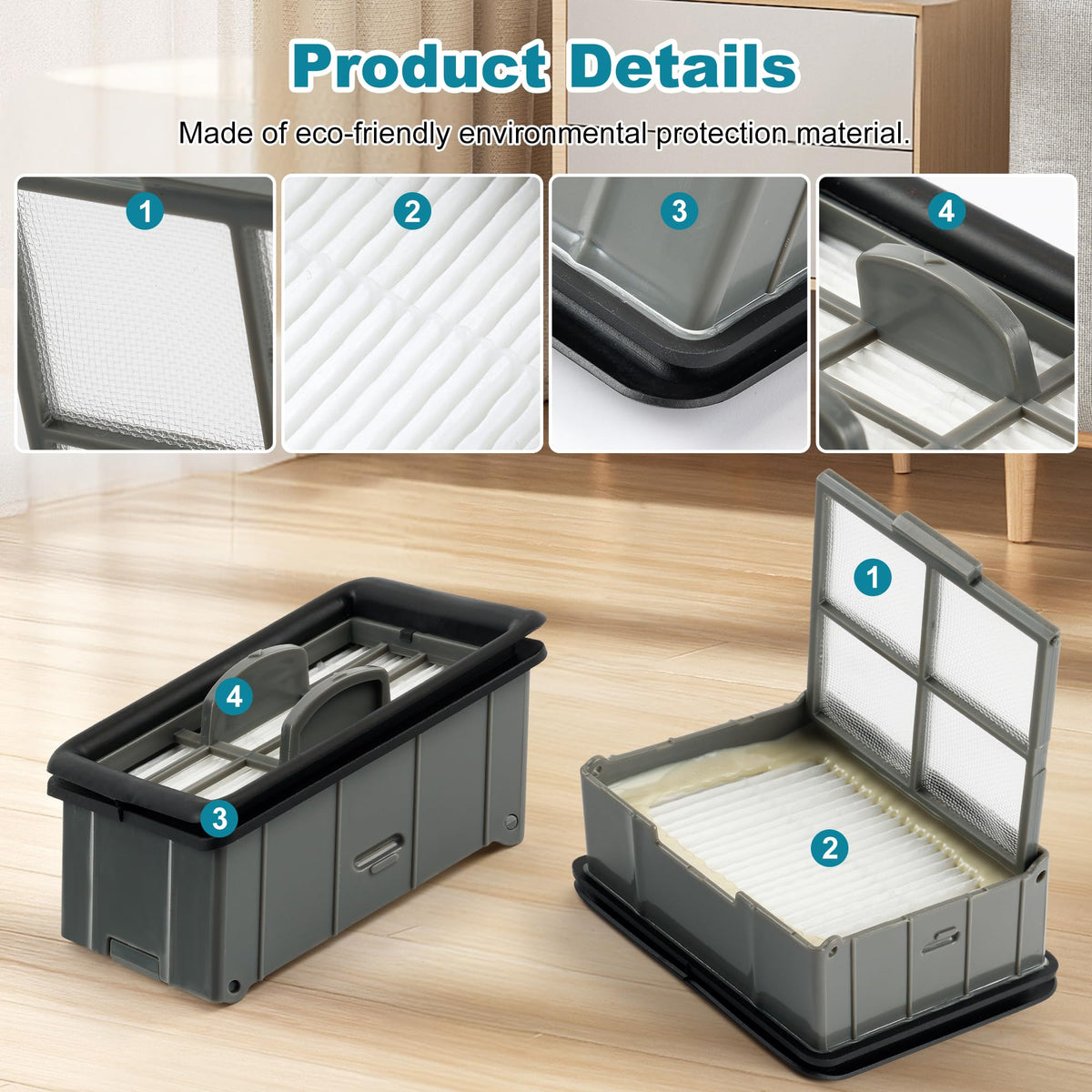 Janedtcyy CrossWave OmniForce Edge HEPA filter replacement pack ready for use