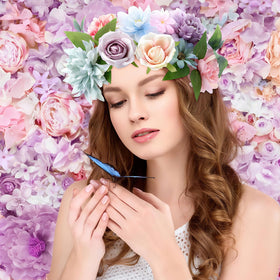 Janinka DIY craft flowers perfect for scrapbooking, hair accessories, and home decor.