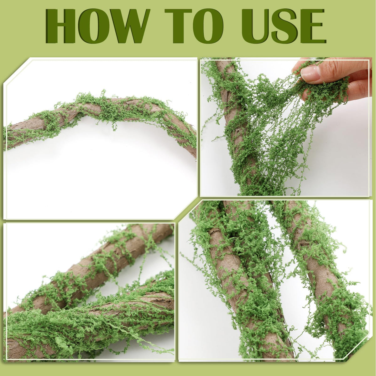 Janinka easy-trim vines arrive ready to shape with bundled ties for quick decorating.