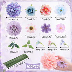 Janinka silk mini flowers close-up showing detailed petals for realistic arrangements.