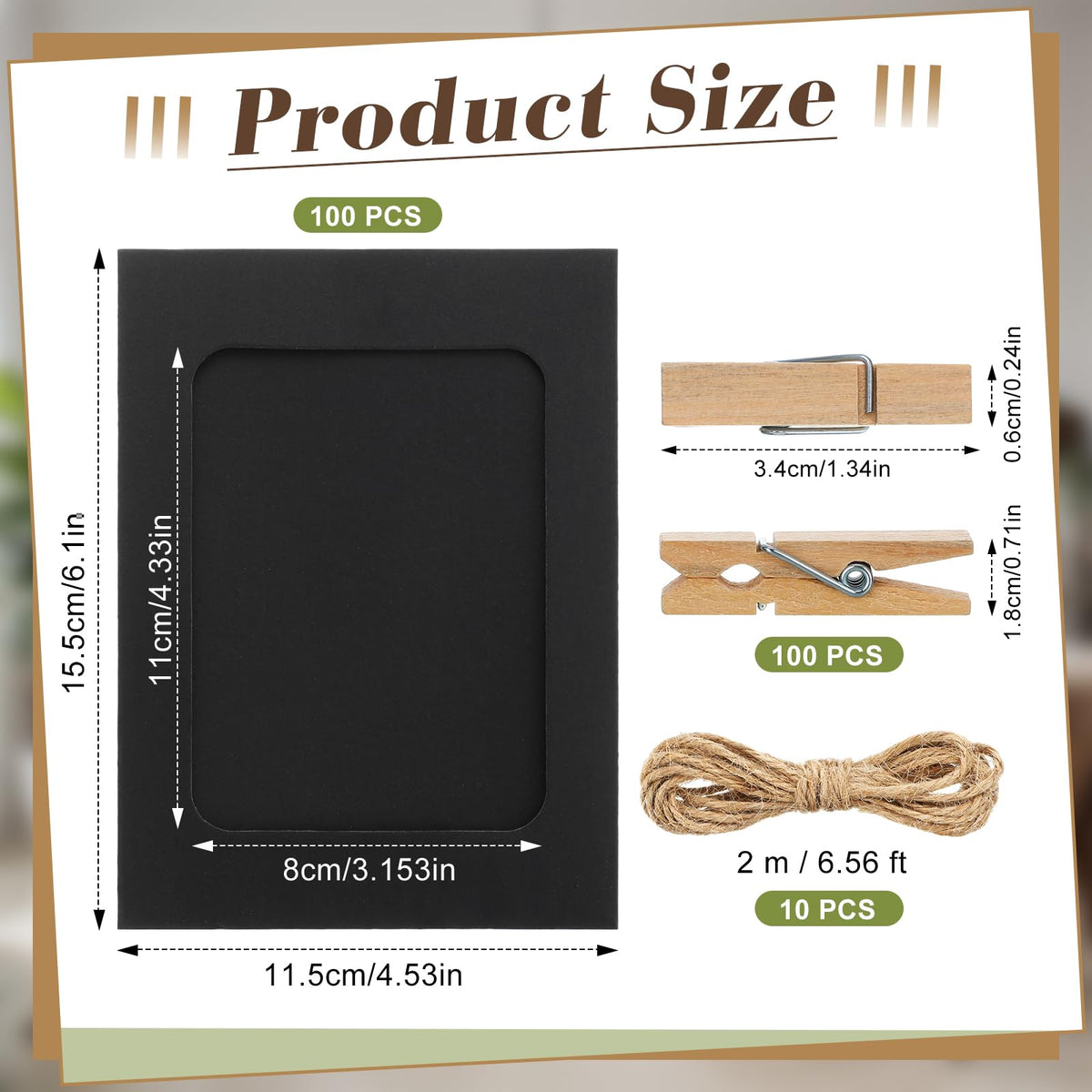 Janlaugh wooden clips highlight easy photo hanging with a DIY vibe.