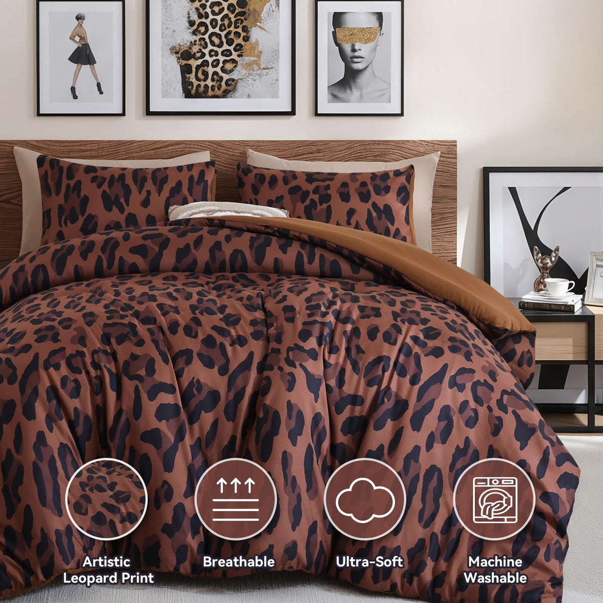 JANZAA pillow shams 20x26 for a secure, coordinated bed look