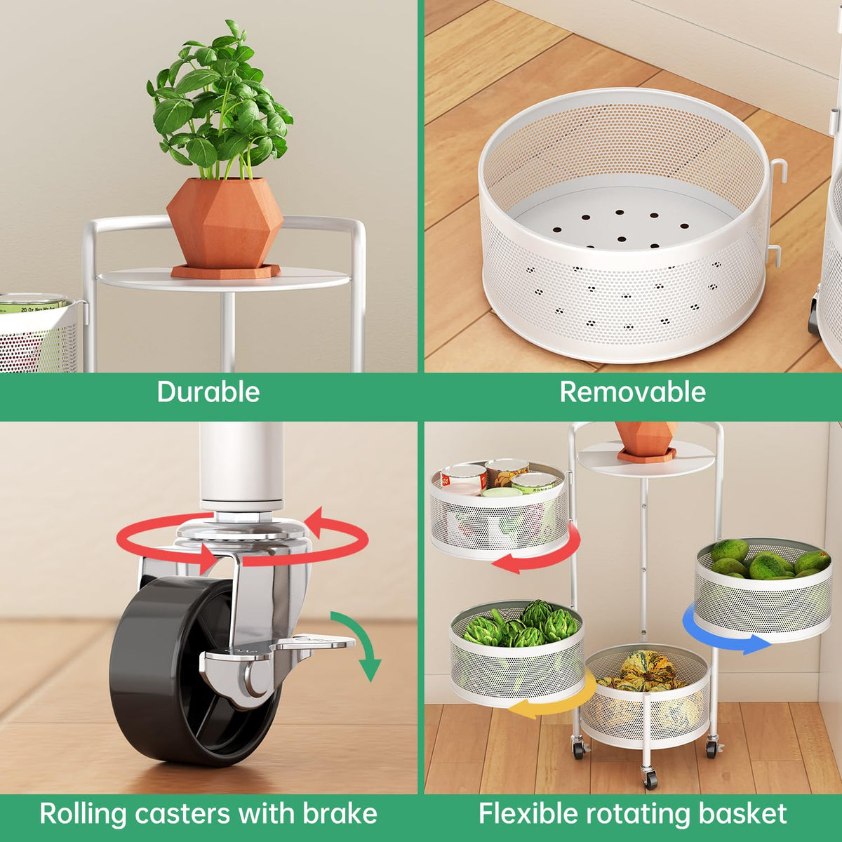 JAQ ideal for storing fruits, vegetables, and pantry staples in compact spaces