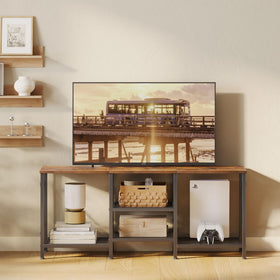 JARHETUN 3-tier shelves keep media devices organized and within reach.