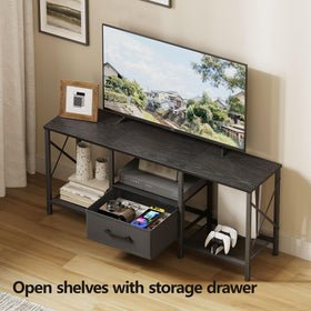 JARHETUN TV Stand – dimensions 47.2W x 11.8D x 19.9H; fits 50-55 inch TVs