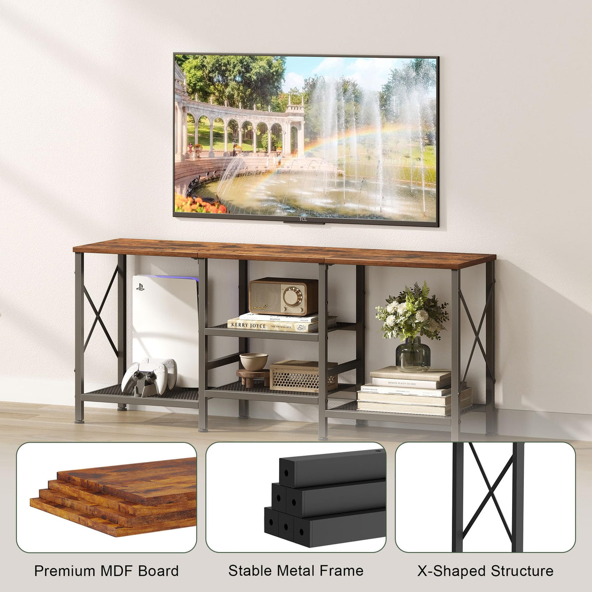 JARHETUN rustic brown finish adds warm style to any space.