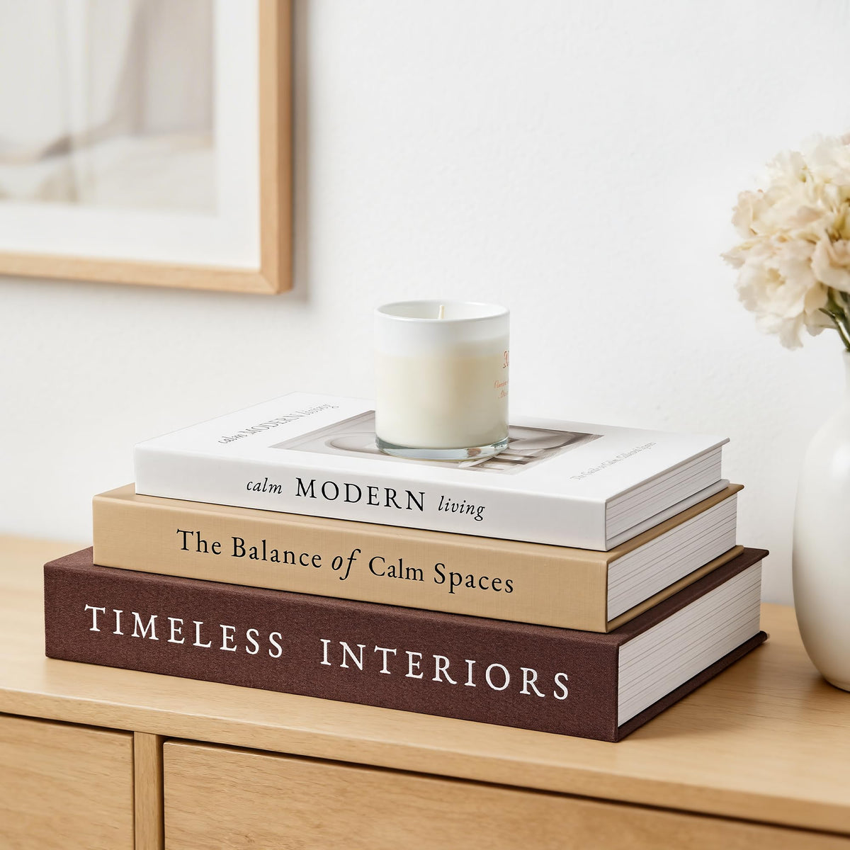 Jarlink decorative books stack on coffee table with hidden storage
