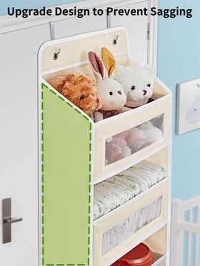 JARLINK beige door organizer anti-tilt design keeps items stable.