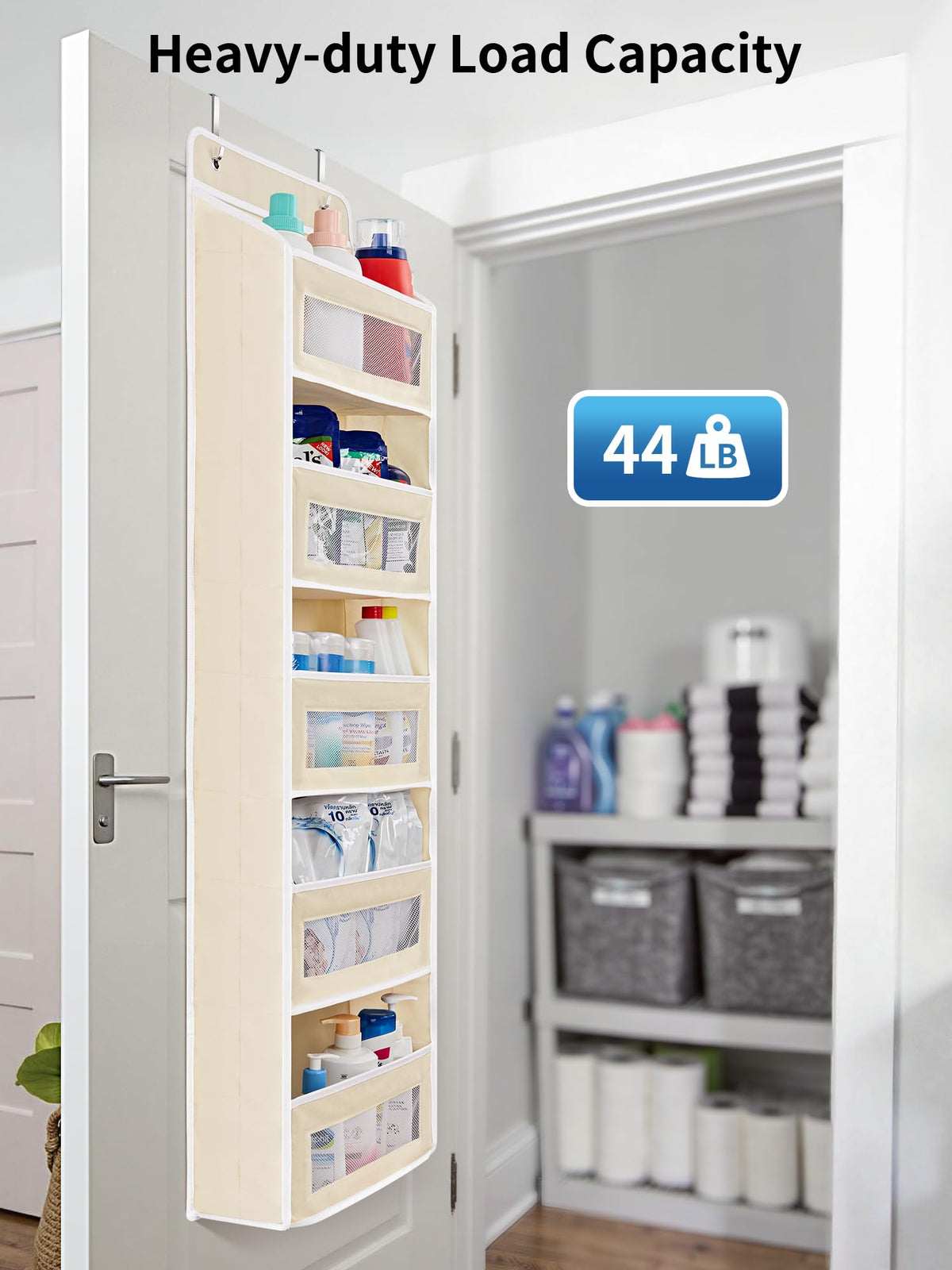 JARLINK beige door organizer ideal for nurseries and bedrooms.