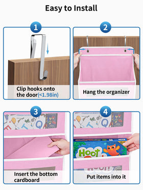 JARLINK door organizer in nursery setup for toys and wipes.