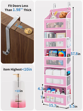 JARLINK five-pocket organizer layout in pink for versatile storage.