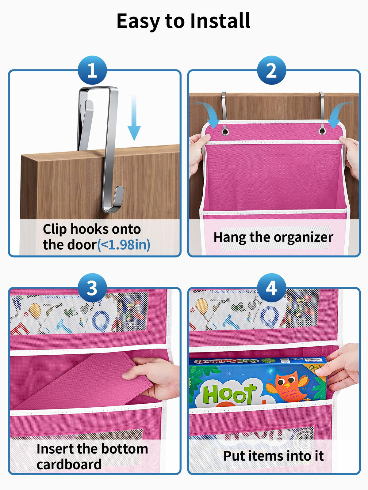 JARLINK rose pink organizer in a bedroom scene blending with decor