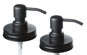 Jarmazing Black Mason Jar Dispenser Lids two-pack ready to convert jars into dispensers.