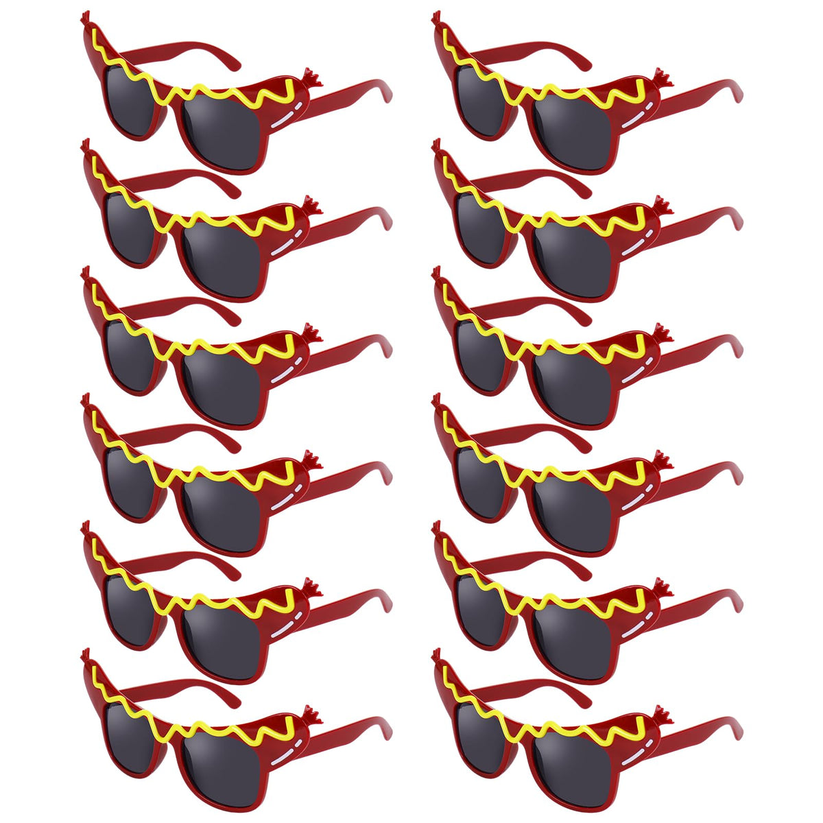 JarThenaAMCS hot dog design glasses for playful selfies and festive photos.