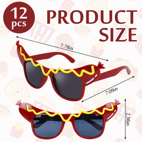 JarThenaAMCS 12-pack party glasses with hot dog design for selfies.