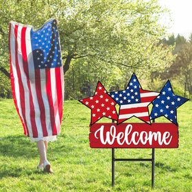 JarThenaAMCS vintage garden sign blends classic patriotic color.