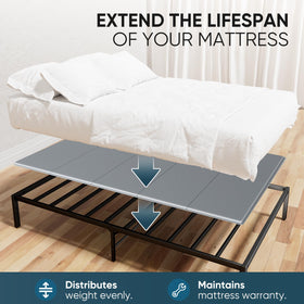 Universal twin fit accommodates 8–14 inch mattresses and many bed styles.
