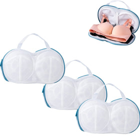 Jatmira 3-piece blue bra wash bags set protects delicates during laundry