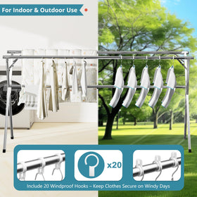 JAUREE windproof hooks keep garments secure on breezy days.