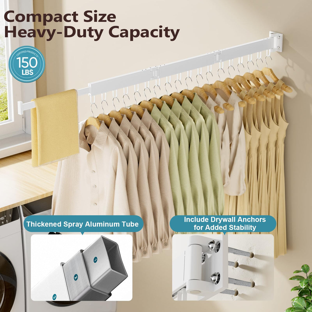 Jauree drying rack arm rotation enables flexible drying directions