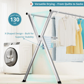 JAUREE stainless-steel frame offers sturdy, durable performance for everyday drying.