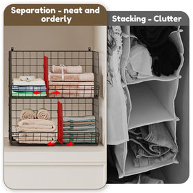 Jautokerdar dividers for closet keep garments organized with clearly separated sections.