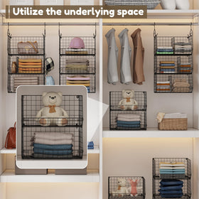 Jautokerdar organize clothes and accessories keeps hats, shirts, and purses within easy reach.