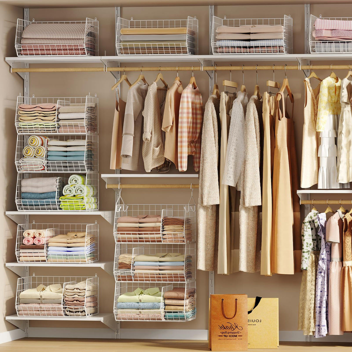 Jautokerdar wide-view closet organizer built for sweaters, shoes, and accessories