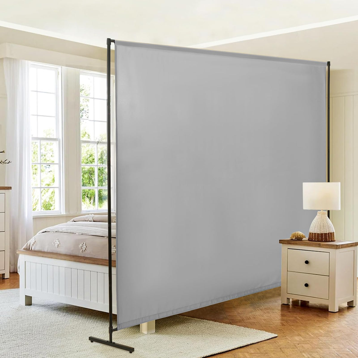 JAUZVIL room divider showing 71 by 71 inches for privacy in a living space