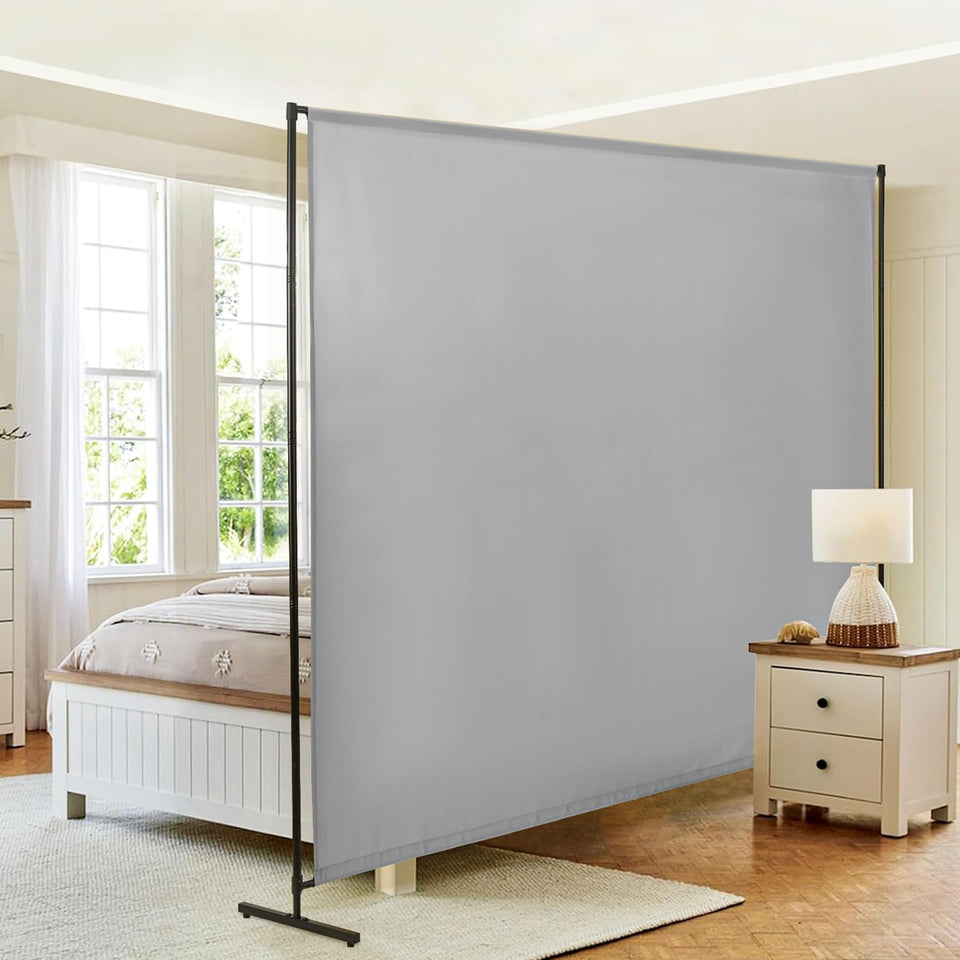 JAUZVIL room divider showing 71 by 71 inches for privacy in a living space