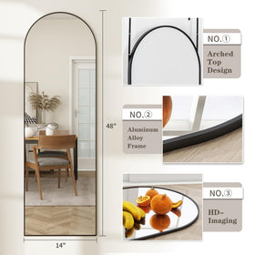 JAWGLOW door-hung mirror mounted on a bedroom door using adjustable hooks.
