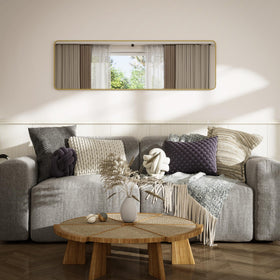 JAWGLOW door mirror wall-mountable for horizontal or vertical installation.