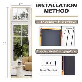 JAWGLOW gold-toned mirror ideal for bedrooms and dorms.