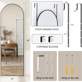 JAWGLOW wall-mounted mirror oriented horizontally for hallway decor.