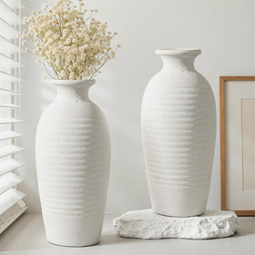 Jaxoriel 14.4-inch tall vase enhances mantels and large tabletop setups.