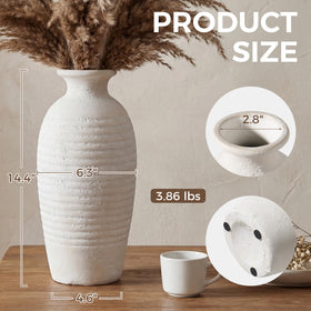 Jaxoriel vase interior is waterproof, suitable for fresh-cut flowers and year-round displays.