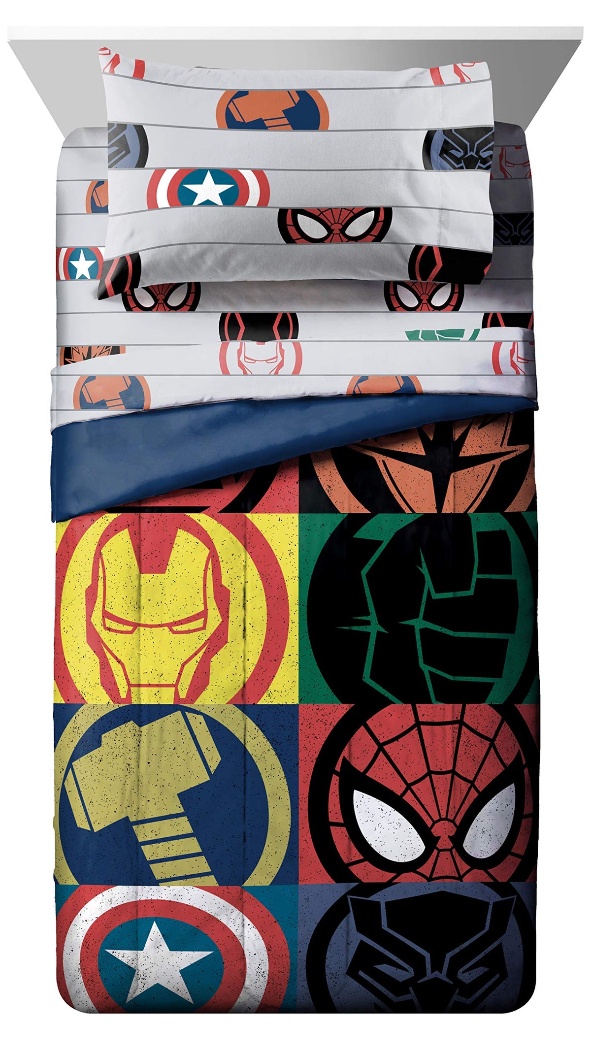 Jay Franco Avengers microfiber closeup highlights soft, durable fabric ideal for year-round comfort.