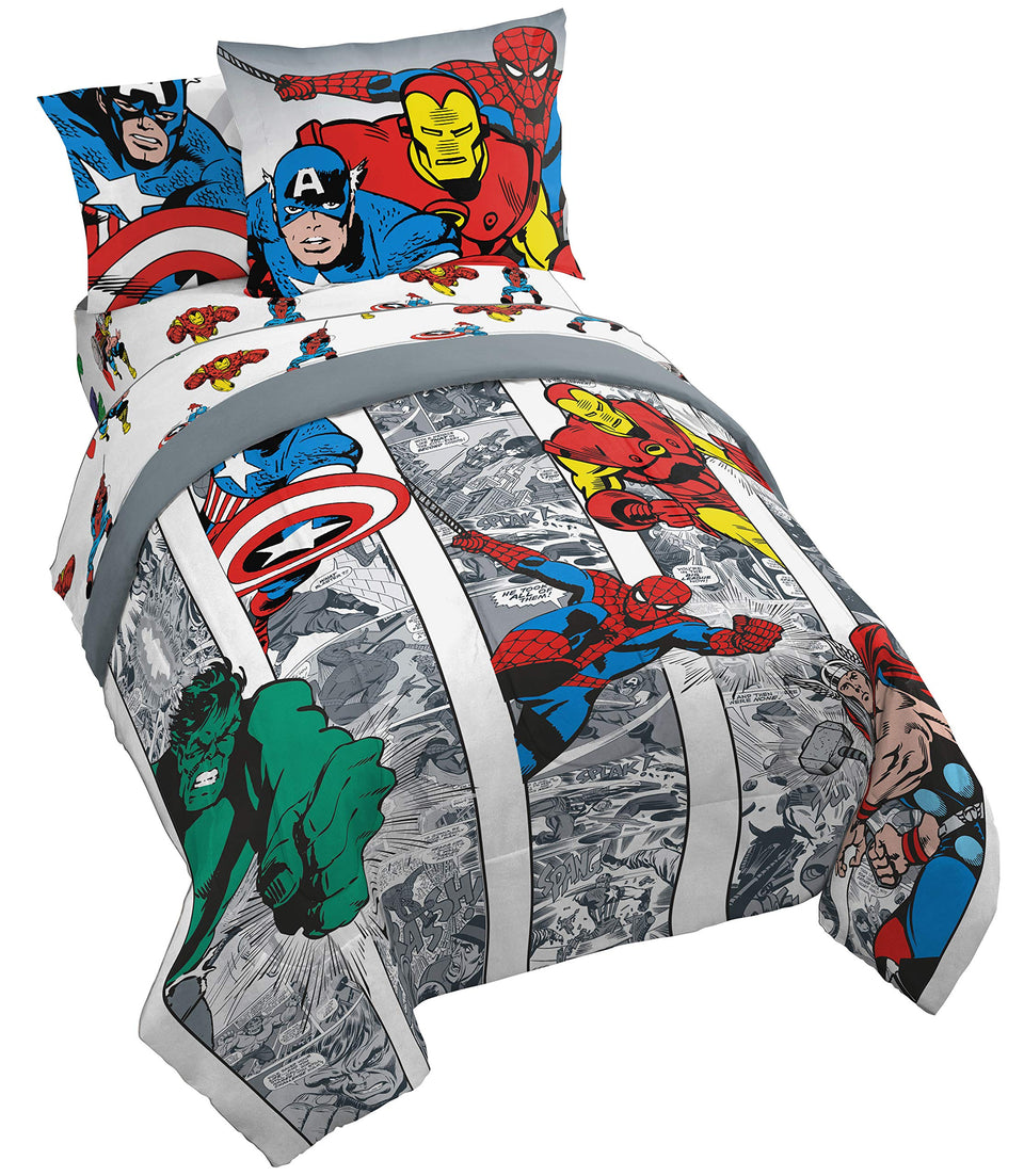 Jay Franco Avengers comforter with hero design for cozy, kid-friendly bedtime